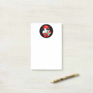 Post-it® Drapeau et carte du Liban sur le visage de la fill