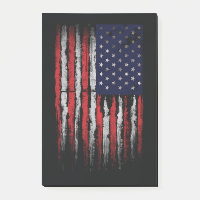 Post-it® Drapeau Grunge U.S.A (Devant)