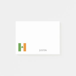 Post-it® Drapeau irlandais St Patrick avec Shamrock   Perso