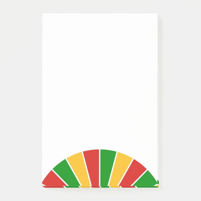 Post-it® DRAPEAU RASTAFARI BOUTON RAYONS + vos idées (Devant)