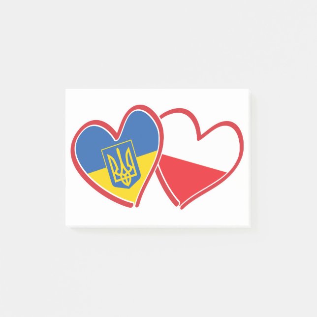 Post-it® Drapeau Ukraine-Pologne (Devant)