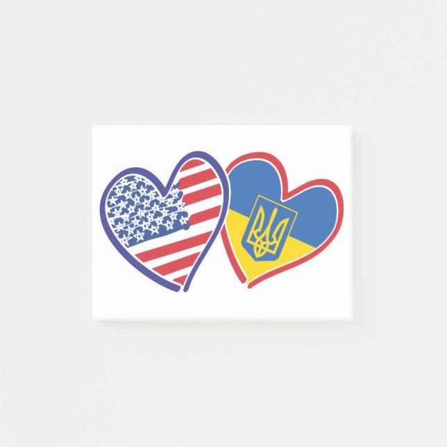 Post-it® Drapeaux-Etats-Unis-Ukraine (Devant)