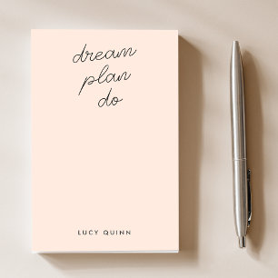 Post-it® Dream Plan Do   Blush Pink Modern Design Script