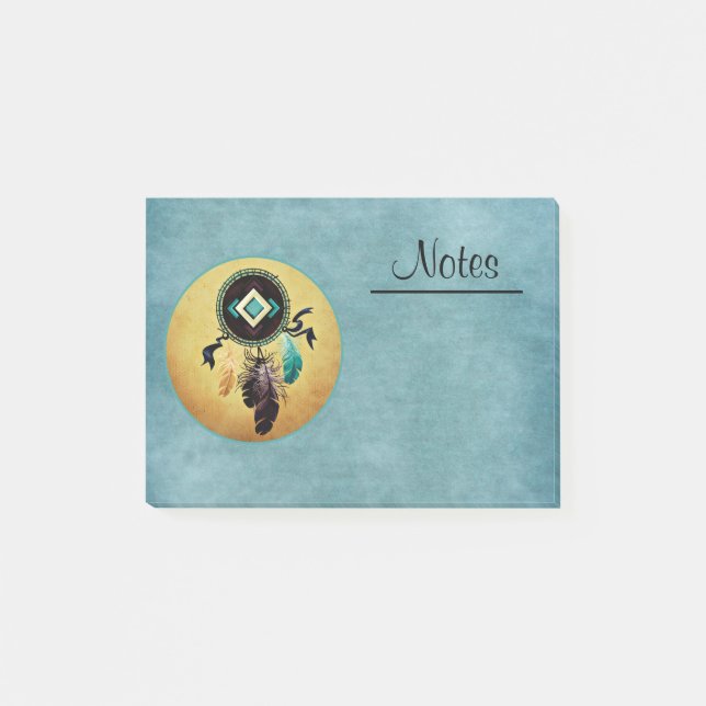 Post-it® Dreamcatcher sur un Arrière - plan bleu (Devant)
