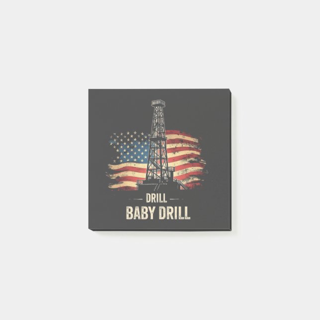 Post-it® Drill Baby Drill American Trump Energy Economy (Devant)
