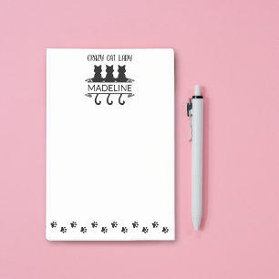 Post-it® Drôle Amoureux des chats Crazy Cat Lady Personnali
