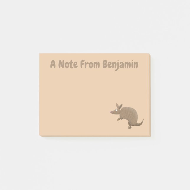 Post-it® Drôle armadillo joyeux dessin animé (Devant)