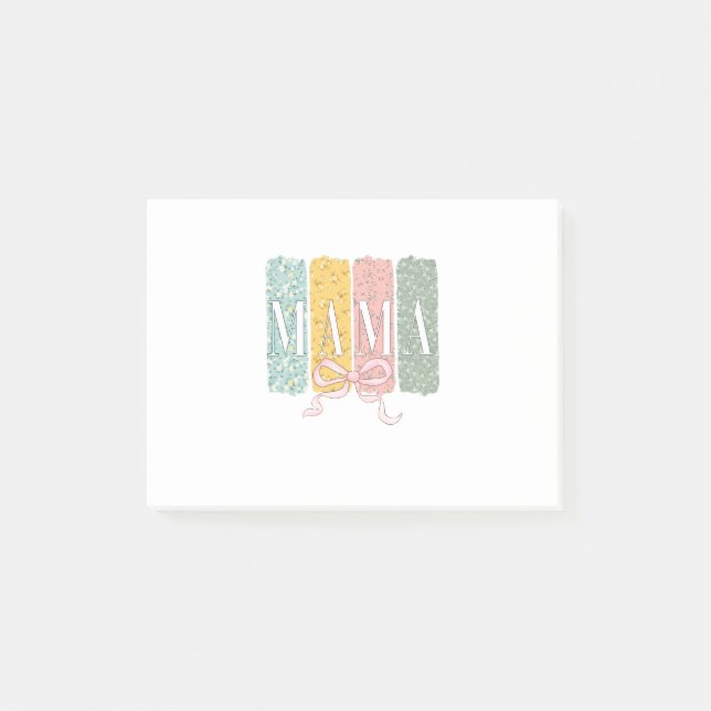 Post-it® Drôle Bow Coquette Mama Fleurs Fête des Mères (Devant)