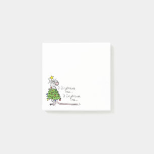 Post-it® Drôle Cartographie d'arbre de la souris de Noël