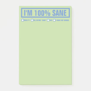 Post-it® Drôle "j'ai 100% ans" 4" raisonnable x6 "