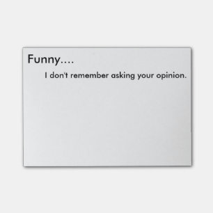 Post-it® Drôle, je ne me rappelle pas de demander votre