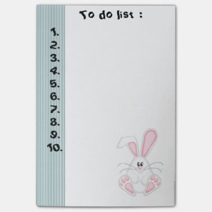 Post-it® Drôle lapin mignon "À faire liste"