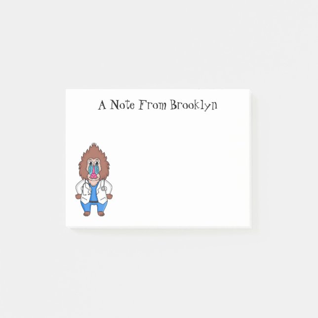 Post-it® Drôle manuel dessin d'un médecin (Devant)