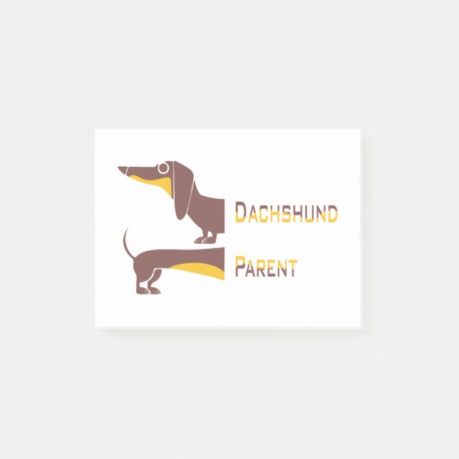 Post-it® Drôle mignon dachshund pour parent chien long (Devant)
