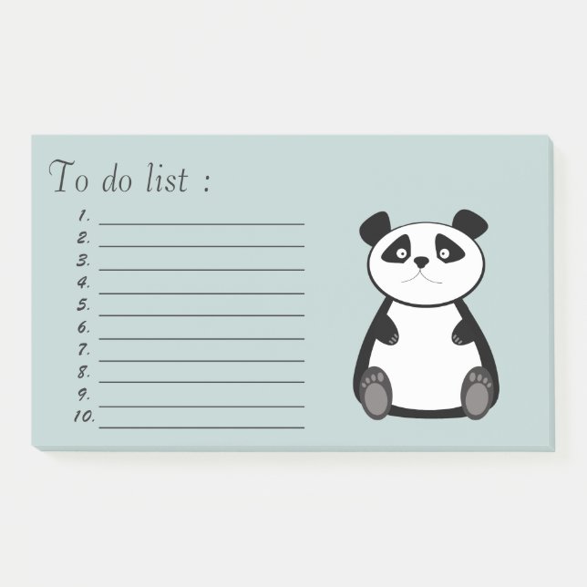 Post-it® Drôle mignon panda de dessin animé "à faire la lis (Devant)