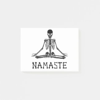 Post-it® Drôle Namaste Skeleton Yoga Skull Halloween Tee