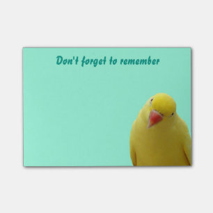 Post-it® Drôle "n'oubliez pas" les notes collantes d'oiseau