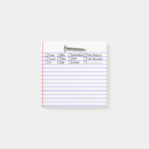 Post-it® Drôle "Vis" Options de choix de mots multiples 3"X