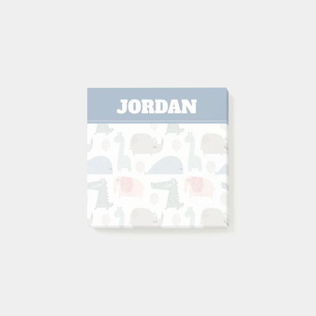 Post-it® Drôle Visage mignon Doodle Motif animal (Devant)