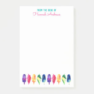 Post-it® Du bureau de la crème glacée d'aquarelle