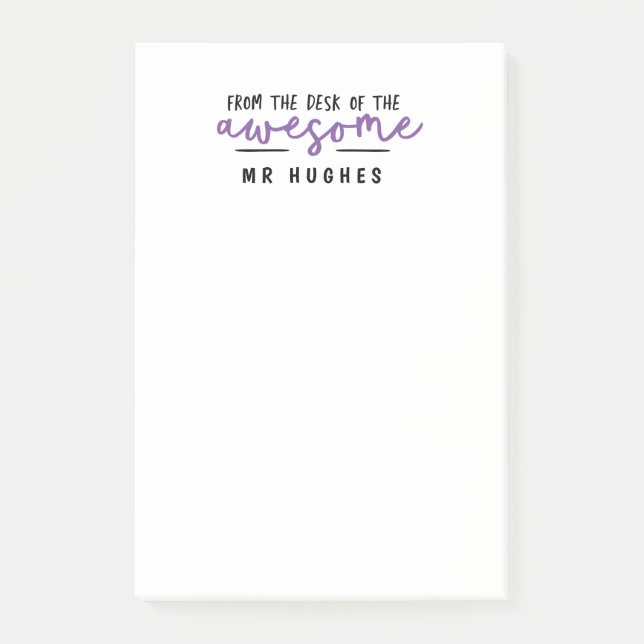 Post-it® Du bureau de l'enseignant brillant amusant cadeau  (Devant)