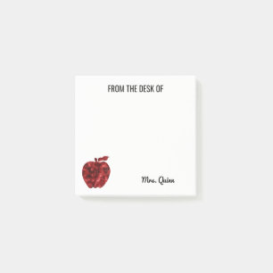 Post-it® Du bureau de l'étincelle rouge d'Apple de