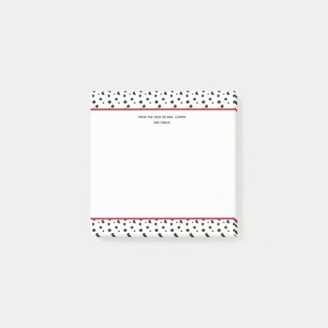 Post-it® Du bureau de | Mascotte scolaire dalmate (Devant)