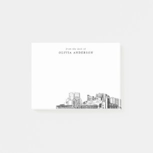 Post-it® Du bureau de Myrtle Beach Skyline Personnalisé