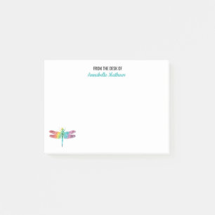 Post-it® Du Bureau De Rainbow Watercolor Dragonfly