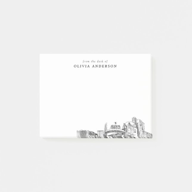 Post-it® Du bureau de Reno Skyline Personnalisé (Devant)