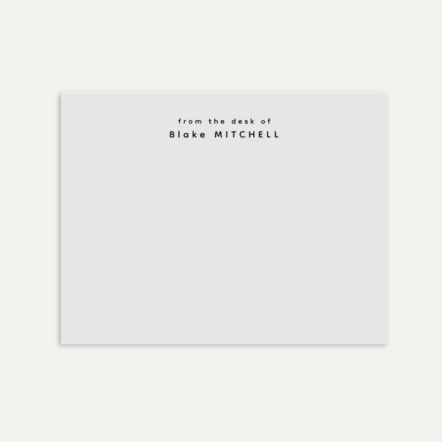 Post-it® Du bureau de Simple Monogram Grey (Créateur téléchargé)