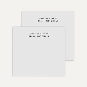 Post-it® Du bureau de Simple Monogram Grey