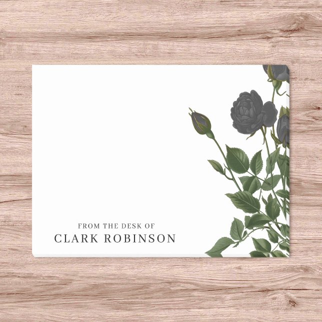 Post-it® Du Bureau D'Élégants Roses Noirs (Créateur téléchargé)