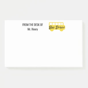 Post-it® Du bureau du chauffeur d'autobus scolaire