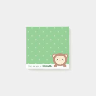 Post-it® Du bureau du singe caricaturiste de Cute Kawaii