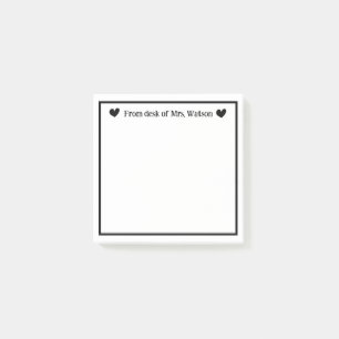 Post-it® du bureau ou ajouter le nom de l'enseignant simple