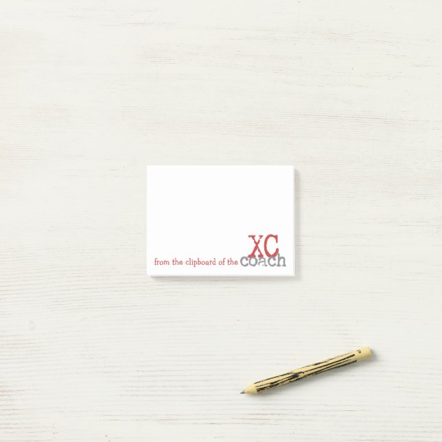 Post-it® Du coach de cross-country XC Clipboard (Sur un bureau)