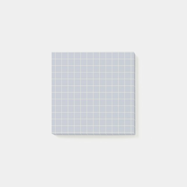 Post-it® Dusty Blue À damiers Motif Conception de grille do (Devant)