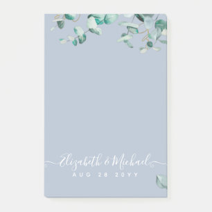 Post-it® Dusty Blue Eucalyptus Mariage de verdure