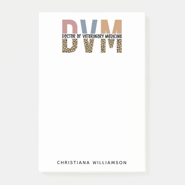 Post-it® DVM personnalisé Docteur en médecine vétérinaire C (Devant)