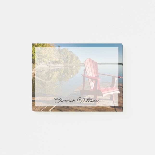 Post-it® Eau | Adirondack Chaise au lac (Devant)