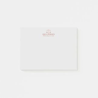 Post-it® Échelle rose d'or d'avocat d'avocat de justice