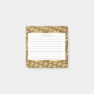 Post-it® Échelles de sirène d'or personnalisées 3x3