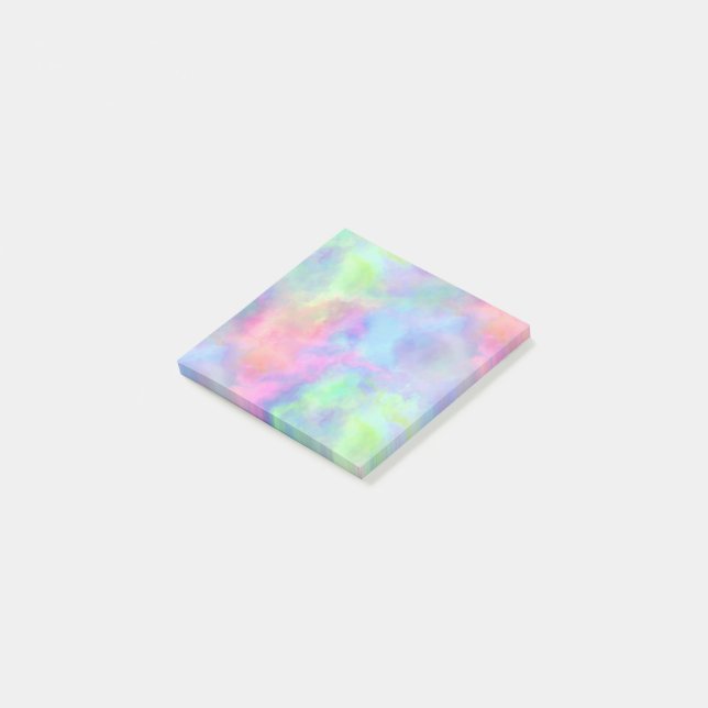 Post-it® éclaboussure d'aquarelle opale : (Incliné)