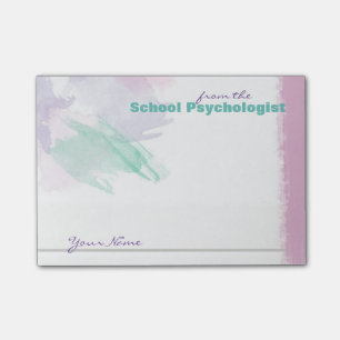Post-it® Éclaboussure de psychologue nommé fait sur