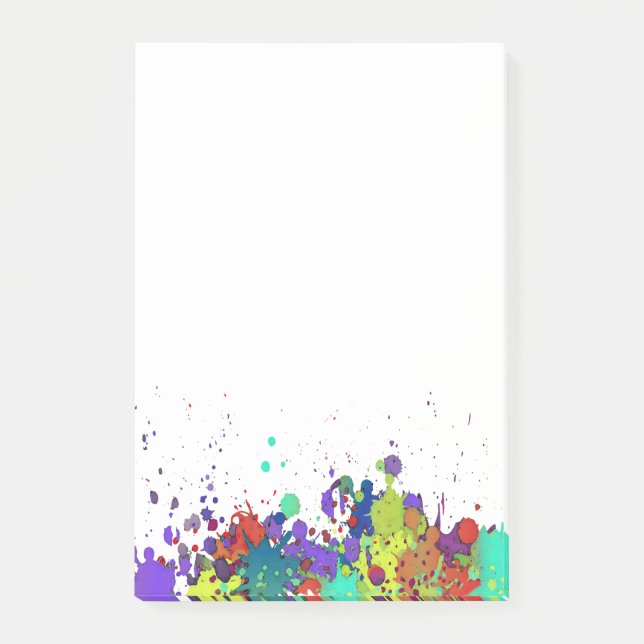 Post-it® ÉCLABOUSSURE DRÔLE I DE COULEUR + votre backgr. et (Devant)