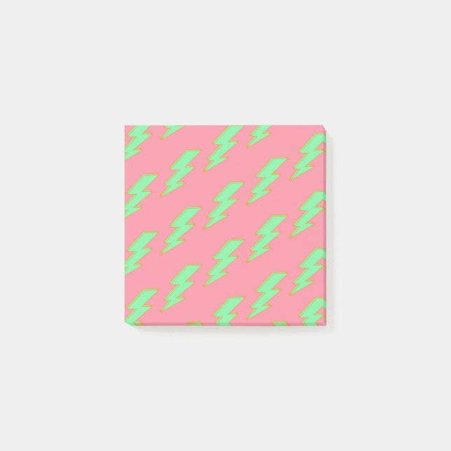Post-it® Éclair rose et vert Vibrant Retour à l'école (Devant)