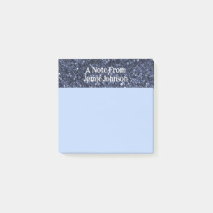 Post-it® Éclats de Parties scintillant bleu Indigo personna