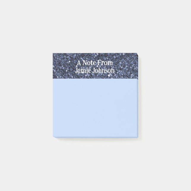 Post-it® Éclats de Parties scintillant bleu Indigo personna (Devant)