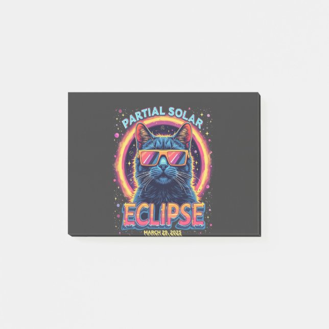 Post-it® Éclipse solaire partielle 2025 Cat Kitten (Devant)